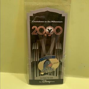 Disney Countdown to the Millennium Eeyore Pin - Blue and Gold